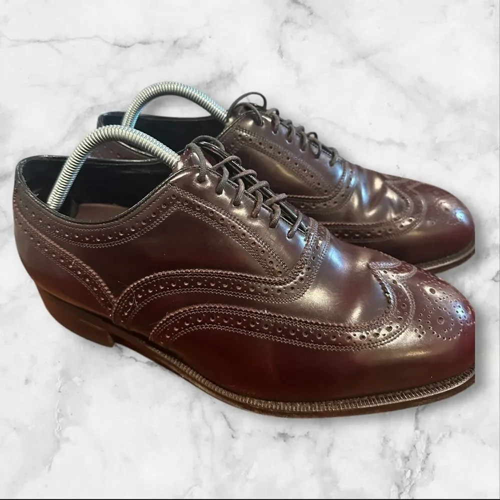 Florsheim 548418‎ Wingtip Oxford Brown Leather Dress Shoes Mens 10